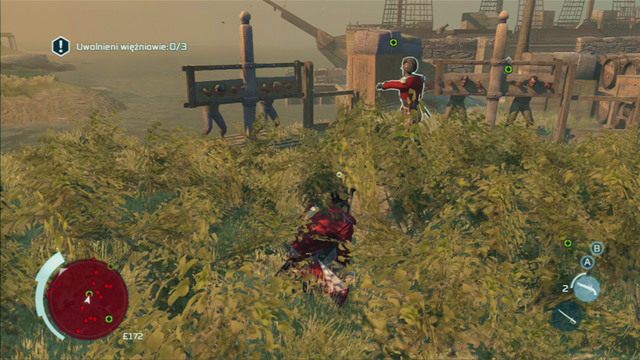 Po wyeliminowaniu celu, udaj się ponownie do wejścia do obozu - Sekwencja 2 - Infiltracja południowej bramy | Solucja Assassins Creed 3 - Assassins Creed 3 - poradnik do gry