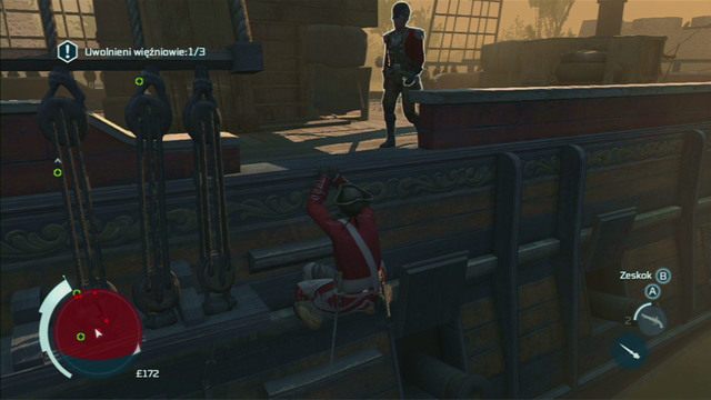 Następna grupa więźniów przetrzymywana jest na okręcie - Sekwencja 2 - Infiltracja południowej bramy | Solucja Assassins Creed 3 - Assassins Creed 3 - poradnik do gry