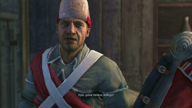 Gdy wysłuchasz obu rozmów, udaj się do wyjścia - Sekwencja 3 - Bez przekonania | Solucja Assassins Creed 3 - Assassins Creed 3 - poradnik do gry