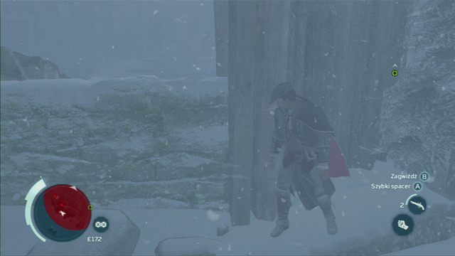 Aby dostać się do drugiego celu, powinieneś opuścić się za mur obok działa i brzegiem palisady podejść do zaznaczonej armaty - Sekwencja 3 - Egzekucja ponad wszystko | Solucja Assassins Creed 3 - Assassins Creed 3 - poradnik do gry