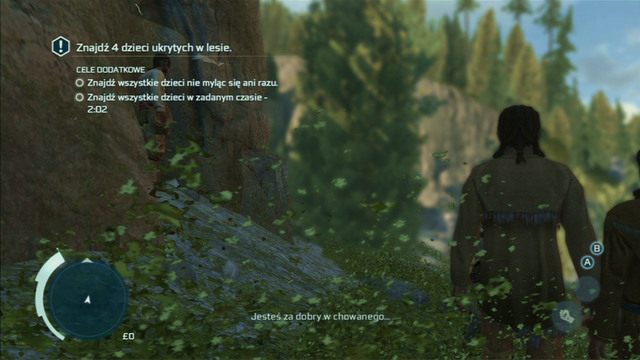 Ostatnie dziecko ukrywa się pod skałą w trzecim kręgu - Sekwencja 4 - Zabawa w chowanego | Solucja Assassins Creed 3 - Assassins Creed 3 - poradnik do gry