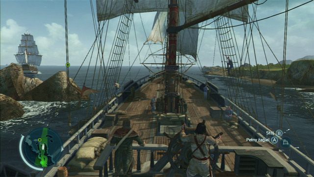 Twoim celem jest osada zaznaczona na mapie zielonym punktem - Sekwencja 5 - Nauka na błędach | Solucja Assassins Creed 3 - Assassins Creed 3 - poradnik do gry