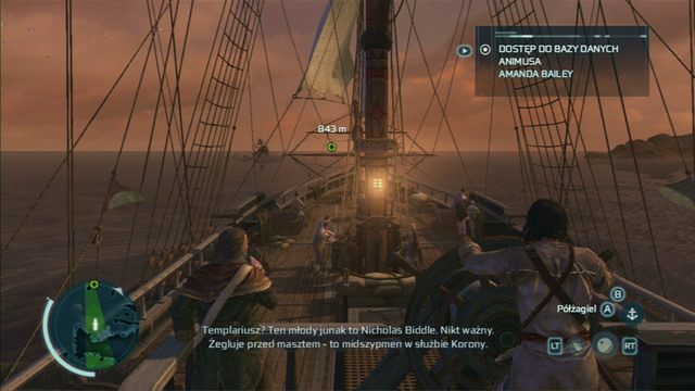 Po krótkiej animacji ponownie wyruszysz w morze, ale tym razem uzbrojony w zestaw dział - Sekwencja 5 - Nauka na błędach | Solucja Assassins Creed 3 - Assassins Creed 3 - poradnik do gry