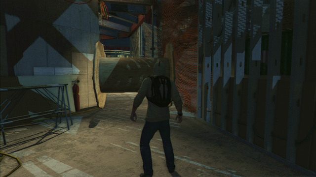 Z prawej powinieneś zauważyć dużą szpulę - Sekwencja 5 - Pierwsze źródło energii | Solucja Assassins Creed 3 - Assassins Creed 3 - poradnik do gry