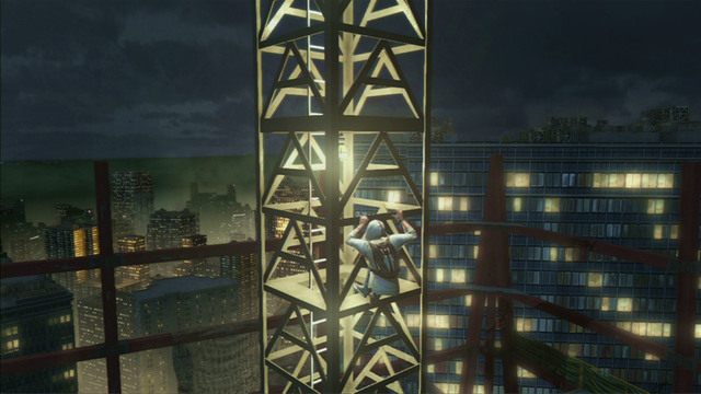 Dotrzesz w ten sposób do kolejnego dźwigu, z którego musisz skoczyć - Sekwencja 5 - Pierwsze źródło energii | Solucja Assassins Creed 3 - Assassins Creed 3 - poradnik do gry