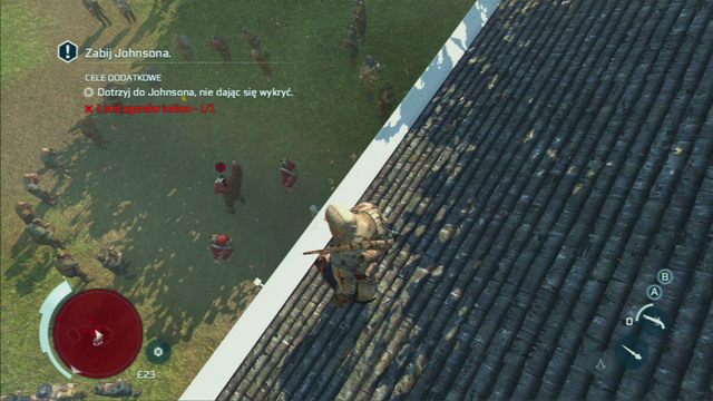 Wykonaj zadanie jak najszybciej, bo jak jakiś Indianin zostanie zabity, nie osiągniesz pełnej synchronizacji - Sekwencja 6 - Niebezpieczne negocjacje | Solucja Assassins Creed 3 - Assassins Creed 3 - poradnik do gry