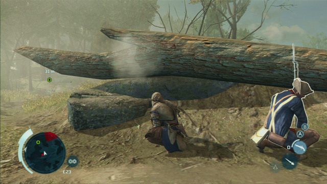 Gdy wystrzelona zostanie kolejna salwa, jak najszybciej udaj do zielonego punku z lewej - Sekwencja 7 - Bitwa o Bunkier Hill | Solucja Assassins Creed 3 - Assassins Creed 3 - poradnik do gry