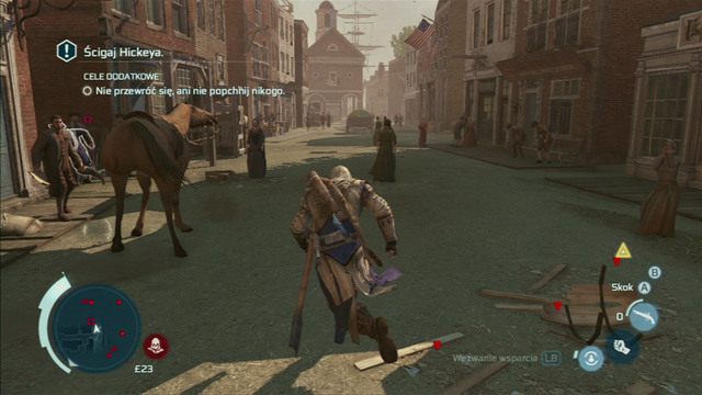W ostateczności trafisz do siedziby fałszerzy, gdzie rozpocznie się pościg za Hickeyem - Sekwencja 8 - Coś na boku | Solucja Assassins Creed 3 - Assassins Creed 3 - poradnik do gry
