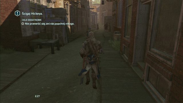 Dalej udaj się w drugą mijaną przecznicę z prawej i skręć w lewo - Sekwencja 8 - Coś na boku | Solucja Assassins Creed 3 - Assassins Creed 3 - poradnik do gry