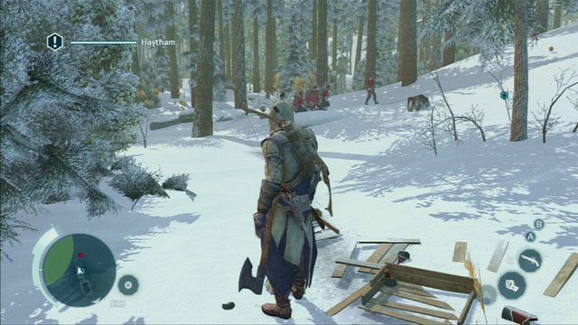 Drugie również znajdują się na trakcie, ale kawałek w lewo - Sekwencja 9 - Brakujące zapasy | Solucja Assassins Creed 3 - Assassins Creed 3 - poradnik do gry