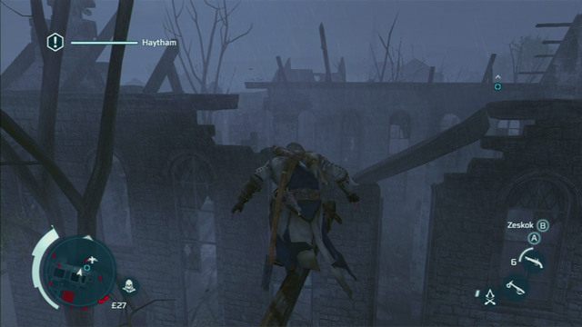 Po krótkiej animacji biegnij za nim, aż do miejsca gdzie spotykają się Brytyjscy oficerowie - Sekwencja 10 - Metody alternatywne | Solucja Assassins Creed 3 - Assassins Creed 3 - poradnik do gry