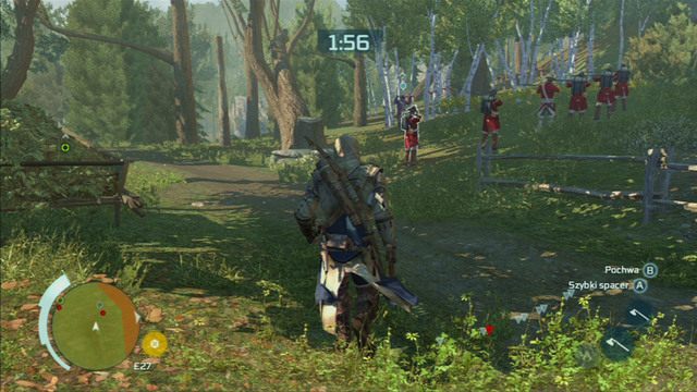 Żeby zrealizować cel dodatkowy, uważnie przyglądaj się terenowi wokół ciebie - Sekwencja 10 - Bitwa pod Monmouth | Solucja Assassins Creed 3 - Assassins Creed 3 - poradnik do gry