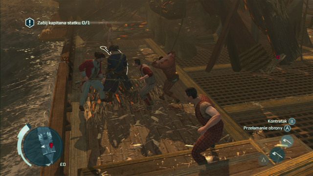 Gdy znajdziesz się na pokładzie, będziesz musiał odszukać i zabić oficera - Sekwencja 11 - Bitwa w zatoce Chesapeake | Solucja Assassins Creed 3 - Assassins Creed 3 - poradnik do gry