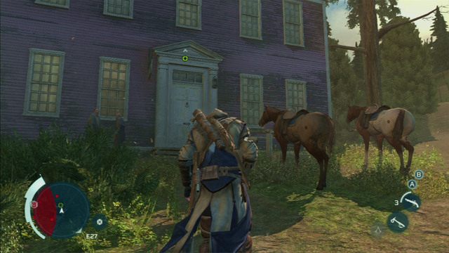 Wejdź potem do karczmy i obejrzyj długą animacje - Sekwencja 12 - W pogoni za Lee | Solucja Assassins Creed 3 - Assassins Creed 3 - poradnik do gry