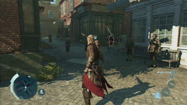 Aby strzelić z jednej z wymienionych broni, należy przytrzymać i puścić przycisk odpowiedzialny za strzelanie - Walka na dystans; Zdrowie | System walki w Assassins Creed 3 - Assassins Creed 3 - poradnik do gry