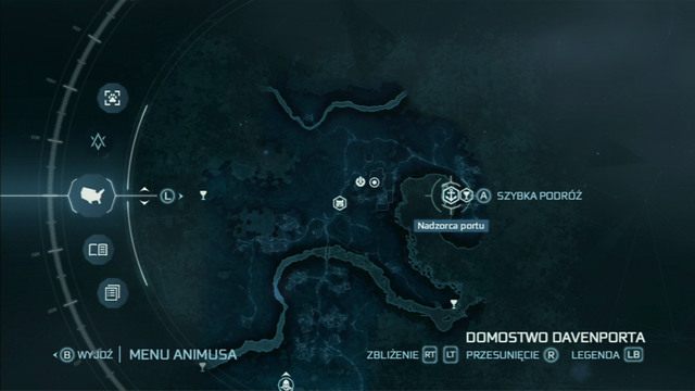 Szybka podróż była już dostępna w poprzednich odsłonach serii, ale dopiero w AC III mamy możliwość korzystania z niej bezpośrednio z poziomu mapy - Szybka podróż | Eksploracja w Assassins Creed 3 - Assassins Creed 3 - poradnik do gry