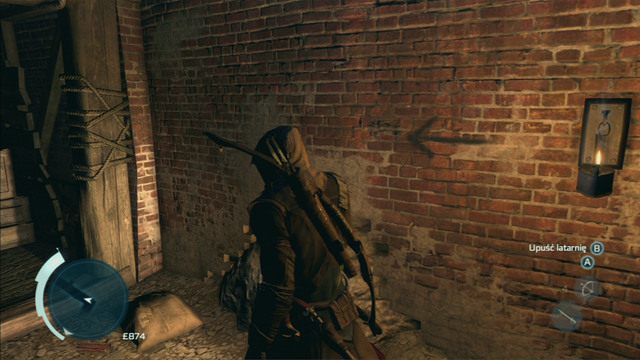 Prawidłową drogę będą wskazywały ci strzałki na ścianach oraz specjalne symbole, które podświetlą się po zapaleniu wiszących na ścianach pochodni (przycisk interakcji) - Szybka podróż | Eksploracja w Assassins Creed 3 - Assassins Creed 3 - poradnik do gry
