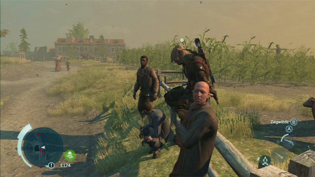 Tłumy ludzi - jeśli zobaczysz grupkę 3-4 osób stojących obok siebie, podejdź do nich powoli, a szybko wmieszasz się w tłum - Kryjówki | Eksploracja w Assassins Creed 3 Remastered - Assassins Creed 3 - poradnik do gry