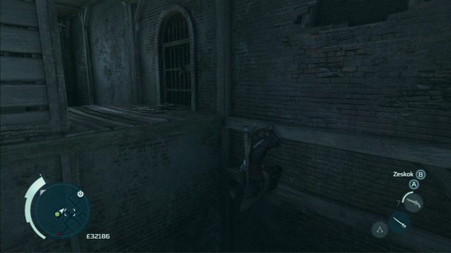 Za nią znajdziesz ścianę, po której możesz wdrapać się jeszcze wyżej - Boston - mapa kanałów w Bostonie | Assassins Creed 3 - Assassins Creed 3 - poradnik do gry