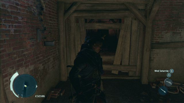 Przez drewnianą barykadę strzel w beczkę z prochem, a następnie przedostań się na drugą stronę korytarzem z prawej - Boston - mapa kanałów w Bostonie | Assassins Creed 3 - Assassins Creed 3 - poradnik do gry