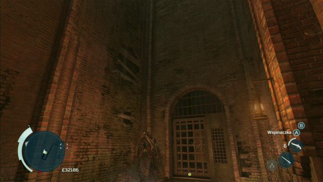 Aby obejść kratę, musisz przeskakiwać między dwoma ścianami, omijając lecącą na zmianę wodę - Nowy Jork | Mapa kanałów w Nowym Jorku | Assassins Creed 3 - Assassins Creed 3 - poradnik do gry