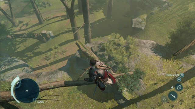 Żeby nie zostać wykrytym przez zwierzynę, korzystaj z gęstych krzaków oraz wysokich drzew - Sidła, przynęty i skórowanie | Polowanie w Assassins Creed 3 - Assassins Creed 3 - poradnik do gry