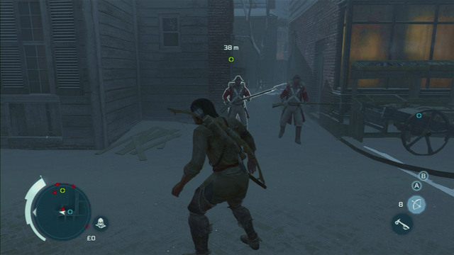 Starcie będzie nieuniknione dopiero tuż obok wejścia do kanałów - Sekwencja 5 - Poszukiwany w Bostonie | Solucja Assassins Creed 3 - Assassins Creed 3 - poradnik do gry