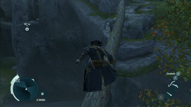 Między skałami na północy grasuje niebezpieczny kuguar - Towarzystwo łowieckie | Zadania klubów w Assassins Creed 3 - Assassins Creed 3 - poradnik do gry