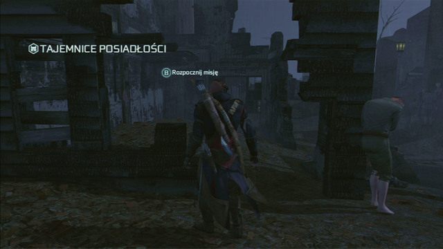Jak podejdziesz w zaznaczone miejsce i wciśniesz przycisk interakcji, pojawi się zielony punkt wskazujący miejsce ukrycia poszukiwanej paczki - Zadania Achilles w osadzie | Assassins Creed 3 - Assassins Creed 3 - poradnik do gry