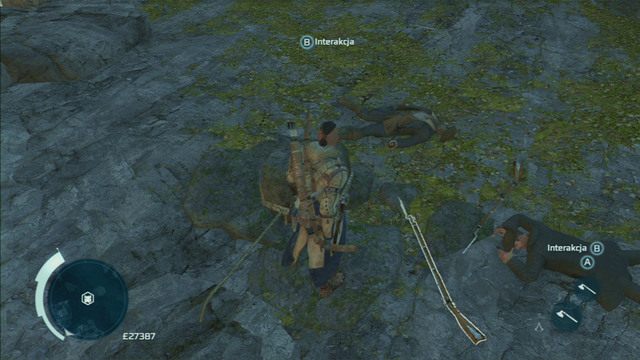 Pokonaj szybko mężczyzn, a następnie podejdź do liny zwisającej ze skały i wciśnij przycisk interakcji - Zadania Lancea w Assassins Creed 3 - Assassins Creed 3 - poradnik do gry