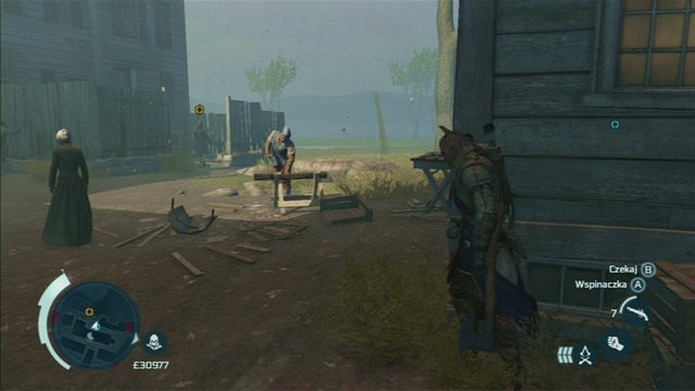 Gdy dotrzesz wreszcie na miejsce, poczekaj, aż złodziej odejdzie i zabierz ukryte w skrzyni narzędzia - Zadania Lancea w Assassins Creed 3 - Assassins Creed 3 - poradnik do gry
