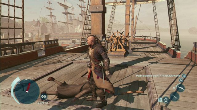 Gdy jeden z przeciwników zginie, podejdź do jego ciała i przeszukaj je przytrzymując przycisk interakcji - Zadania Lancea w Assassins Creed 3 - Assassins Creed 3 - poradnik do gry