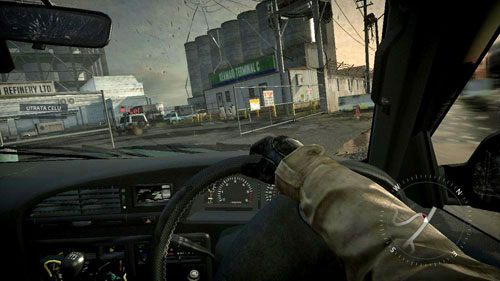 Na początku, przy wyjeżdżaniu z portu, nie będzie trudno ze względu na szerokie drogi i brak przeszkód - 04 - Pościg - Kampania - Medal of Honor: Warfighter - poradnik do gry