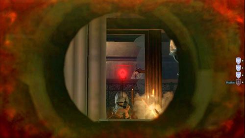 Jak najszybciej zajmij pozycję przy lewym okienku, tuż przed miejscem, w którym nastąpił wybuch (pierwszy obrazek powyżej) - 06 - Prąd strugowy - Kampania - Medal of Honor: Warfighter - poradnik do gry