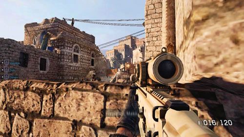 Kiedy żołnierz z pancerzem padnie, resztę wrogów szybko wykończą twoi towarzysze - 09 - Po nitce do kłębka - Kampania - Medal of Honor: Warfighter - poradnik do gry