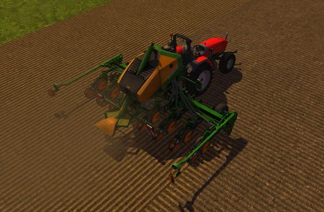 Zasiew kukurydzy - w użyciu maszyna AMAZONE EDX 6000. - Uprawa kukurydzy | Uprawa ziemi w Farming Simulator 2013 - Farming Simulator 2013 - poradnik do gry