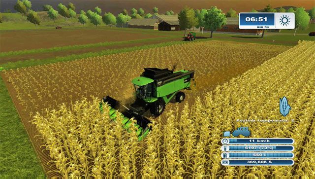 Koszenie nim (7,2 m szerokości roboczej) to prawdziwa przyjemność. - Uprawa kukurydzy | Uprawa ziemi w Farming Simulator 2013 - Farming Simulator 2013 - poradnik do gry