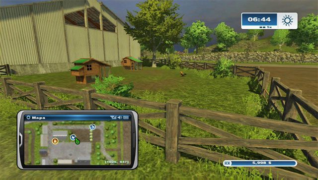 Wybieg dla kur na farmie. - Hodowla kur | Hodowla zwierząt w Farming Simulator 2013 - Farming Simulator 2013 - poradnik do gry