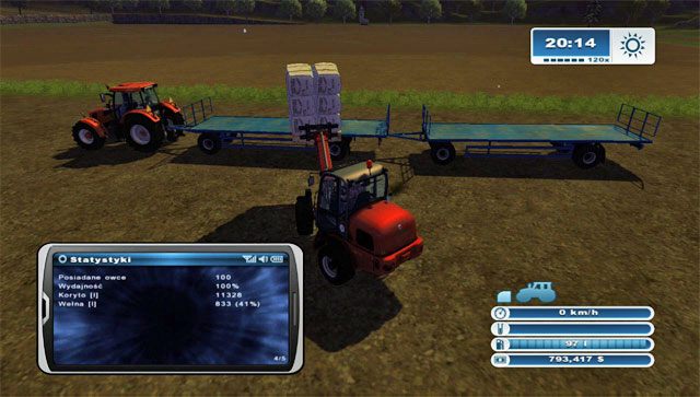 Palety załaduj na przyczepy. - Hodowla owiec | Hodowla zwierząt w Farming Simulator 2013 - Farming Simulator 2013 - poradnik do gry