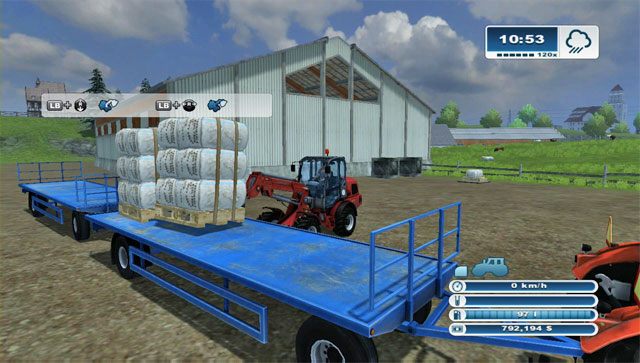 Bądź bardzo ostrożny by nie zrzucić wszystkiego z przyczepy. - Hodowla owiec | Hodowla zwierząt w Farming Simulator 2013 - Farming Simulator 2013 - poradnik do gry