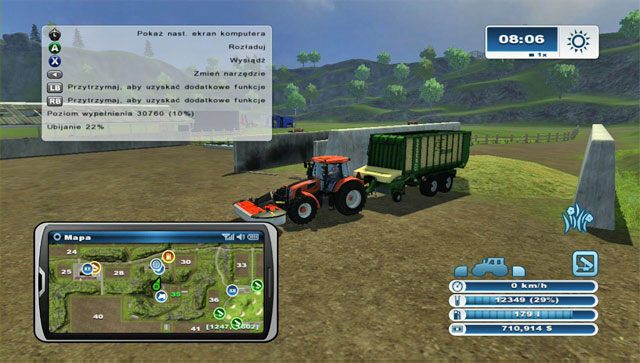 By stworzyć kiszonkę wyładuj ok. 30 000 l trawy do specjalnego silosu. - Hodowla bydła | Hodowla zwierząt w Farming Simulator 2013 - Farming Simulator 2013 - poradnik do gry
