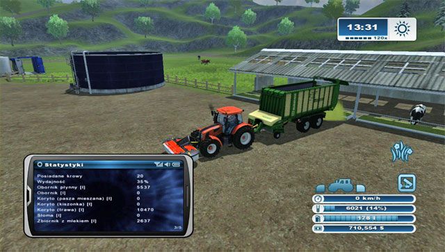 Po wyładowaniu trawy pojeździj po niej ciągnikiem tak by ją ubić - Hodowla bydła | Hodowla zwierząt w Farming Simulator 2013 - Farming Simulator 2013 - poradnik do gry