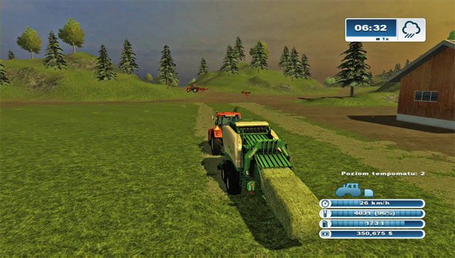 Siano za pomocą prasy zamienisz w kostki. - Hodowla bydła | Hodowla zwierząt w Farming Simulator 2013 - Farming Simulator 2013 - poradnik do gry