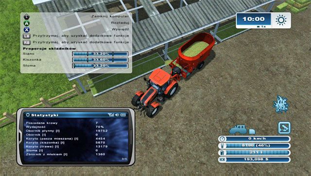 Wyładuj wytworzoną mieszankę do koryta. - Hodowla bydła | Hodowla zwierząt w Farming Simulator 2013 - Farming Simulator 2013 - poradnik do gry