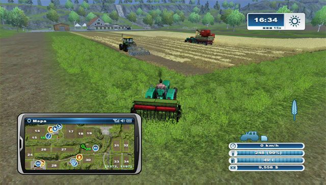 Gdy kultywator ruszy do pracy na pole sprowadź siewnik, by czekał na swoją kolej. - Kolejne zasiewy, opryski, zbiory i sprzedaż | Dalsze kroki - Farming Simulator 2013 - poradnik do gry