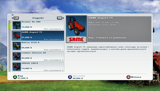 Zmiana ciągnika to kolejne wyzwanie finansowe. - Zakup nowych sprzętów - przyczepy i ciągnika | Uprawa ziemi - Farming Simulator 2013 - poradnik do gry