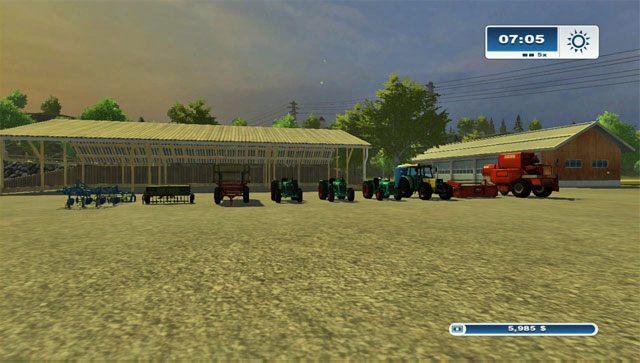 Z tym zaczynasz swoją przygodę w grze. - Posiadane pojazdy i maszyny | Podstawy Farming Simulator 2013 - Farming Simulator 2013 - poradnik do gry