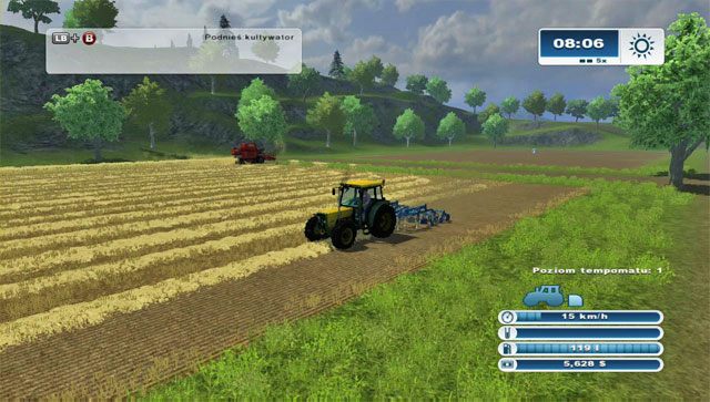 Kultywator oczyszcza pole i przygotowuje je do zasiewu. - Pierwsza kultywacja | Pierwsze kroki w Farming Simulator 2013 - Farming Simulator 2013 - poradnik do gry