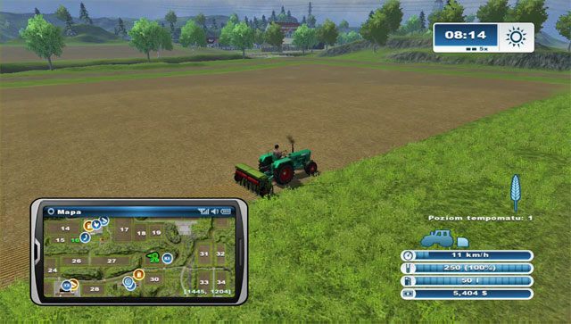 Zasiew jest dość powolną czynnością, aby się nie znudzić lepiej to zlecić pracownikowi. - Pierwszy zasiew | Pierwsze kroki w Farming Simulator 2013 - Farming Simulator 2013 - poradnik do gry