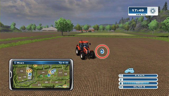 Pojedź na pole w jego centralne miejsce, wejdź na ikonę, kliknij odpowiedni przycisk i zatwierdź kupno - Zakup nowego pola | Uprawa ziemi w Farming Simulator 2013 - Farming Simulator 2013 - poradnik do gry